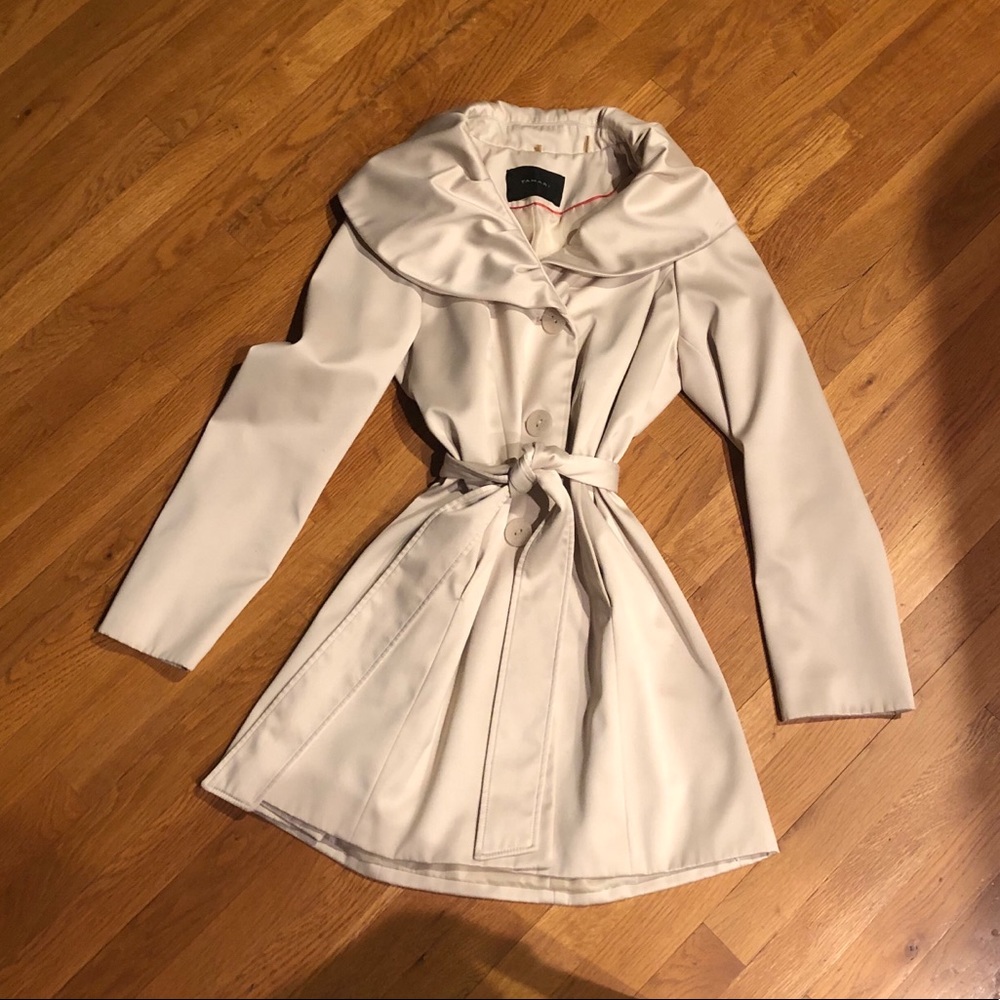 Tahari Trench Coat with Shawl Collar